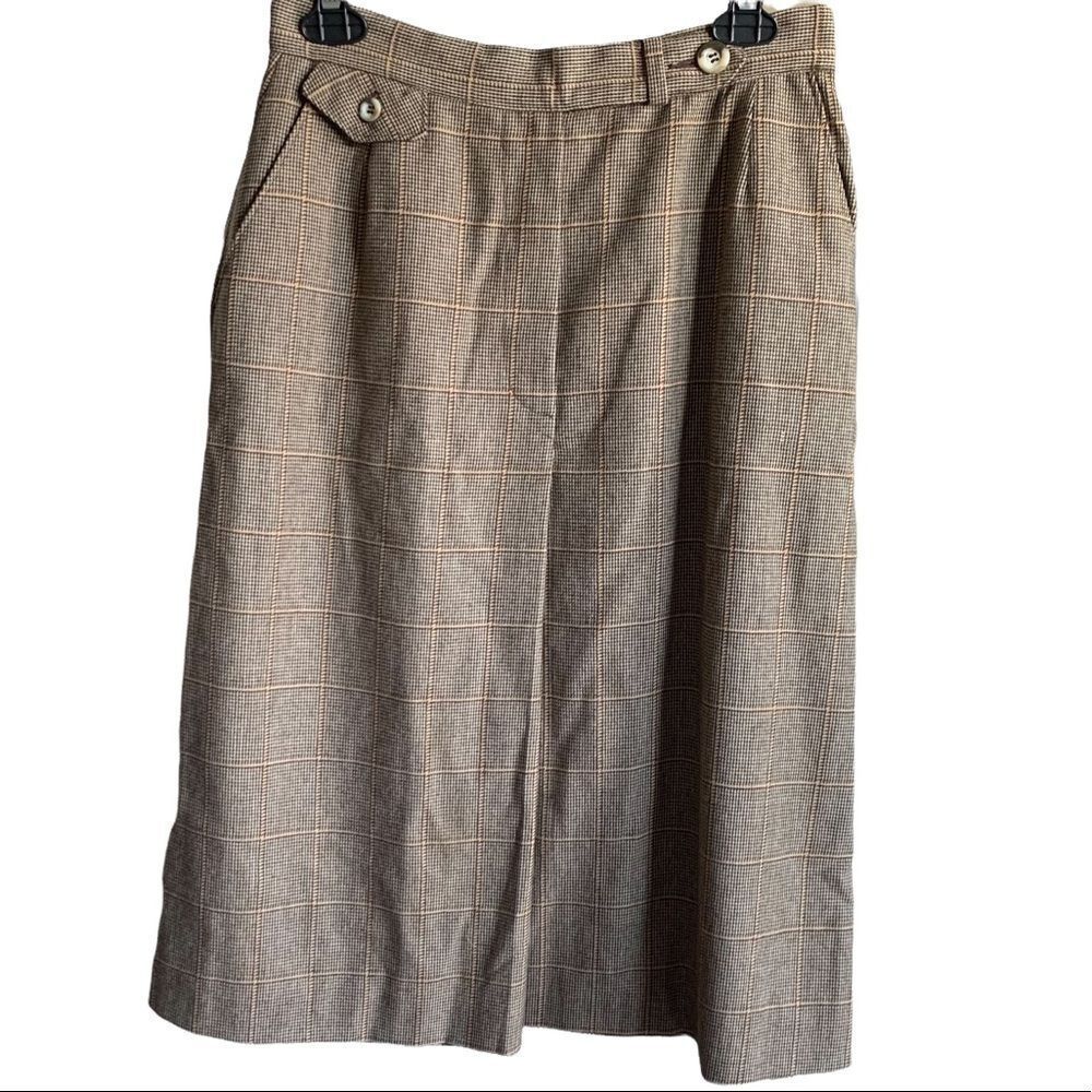 EVAN-PICONE Vintage Houndstooth Pencil Skirt‎